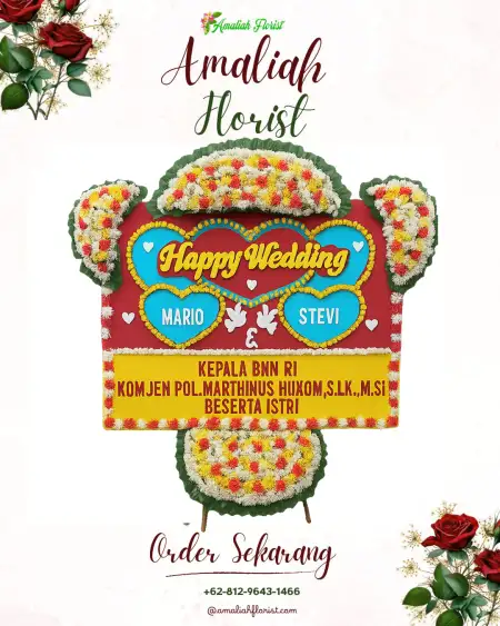 Papan Bunga Pernikahan Karyamekar